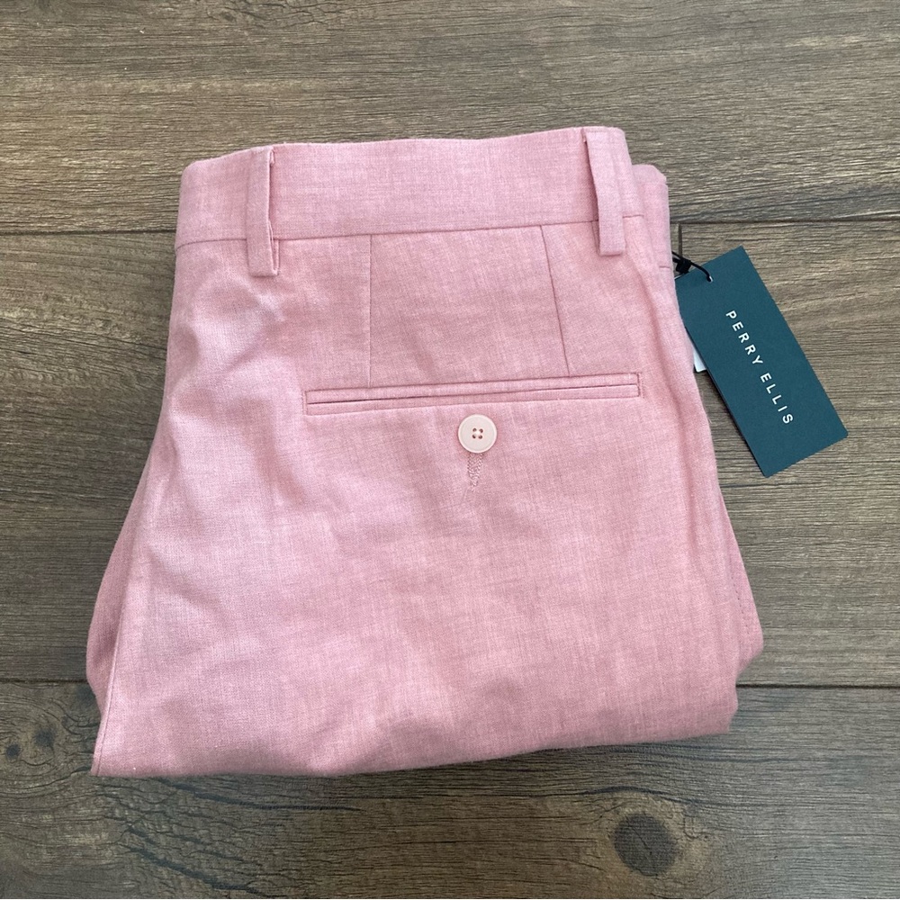 Perry Ellis Men’s Slim fit linen blend pant 30x30 NWT